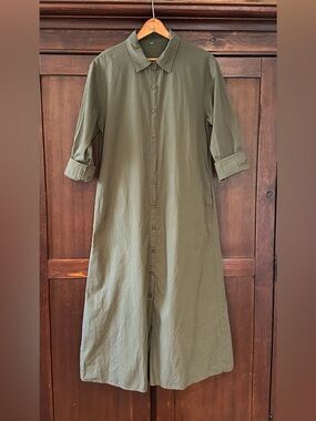 Amazon brand 100% cotton button down shirt dress